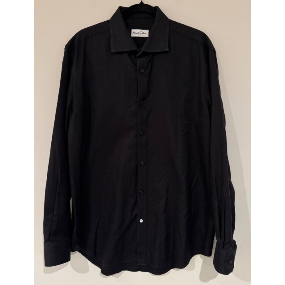 Robert Graham Men's Black Long Sleeve Button Down Dress Shirt‎ Size 43 17